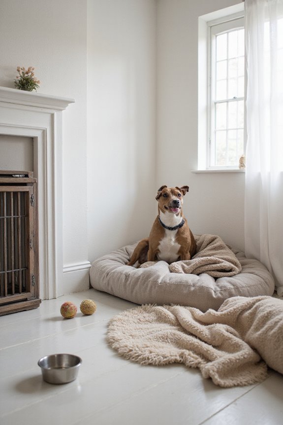 comforting space for puppies