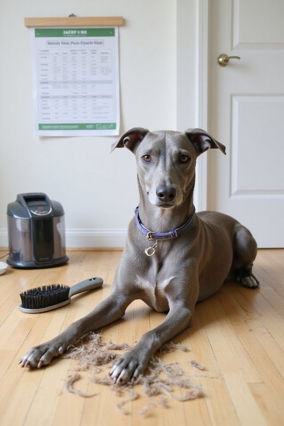minimize shedding in greyhounds