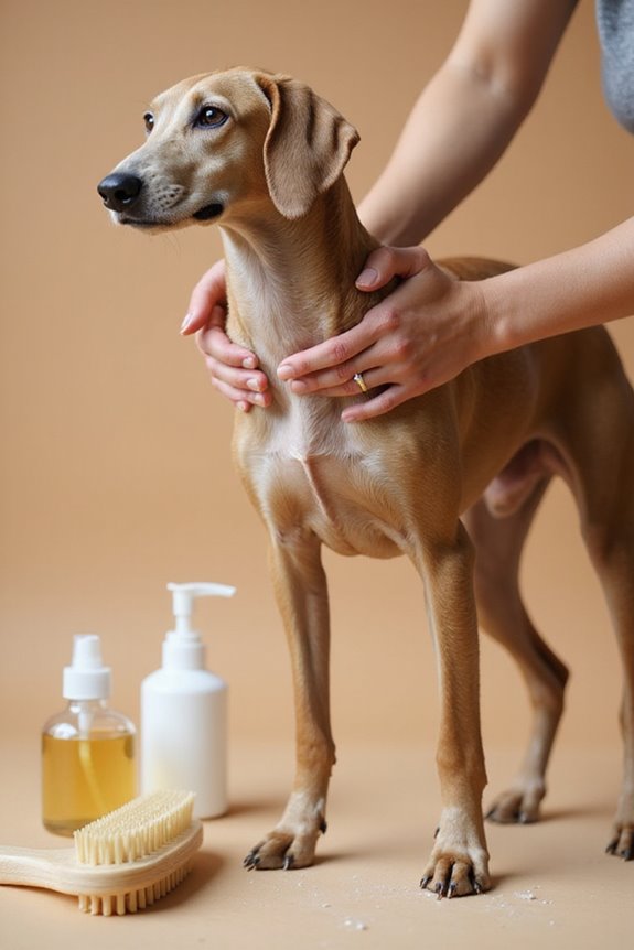 whippet bathing and skin care